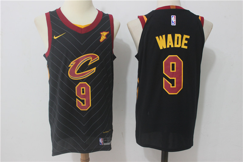 Men Cleveland Cavaliers 9 Dwyane Wade Black New Nike Season NBA Jerseys